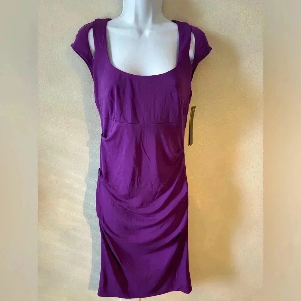 Nicole Miller Cut Out Shoulder Dress